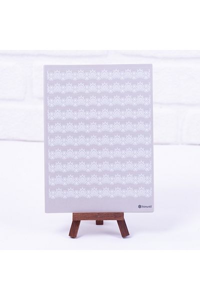 Bimotif Set of gray stickers with lace motif, A5 2 sheets