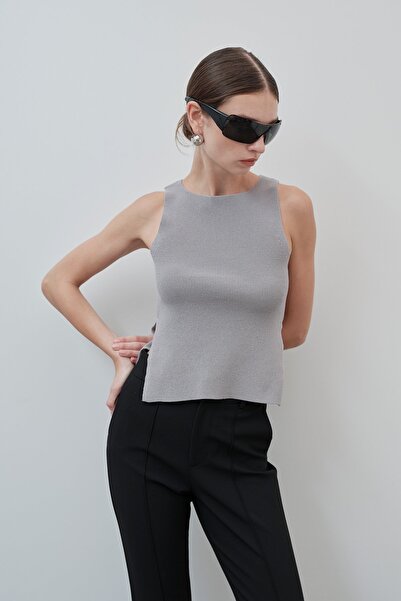 VATKALI Slit Knitwear Blouse - Premium Collection