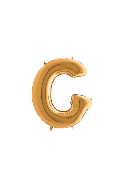Bimotif Folio balloon with letter, gold color glossy, 102cm Letter G 1 piece