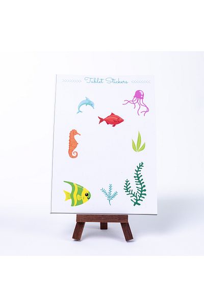 Bimotif Colorful shaped tablet sticker set, underwater, A5 2 sheets