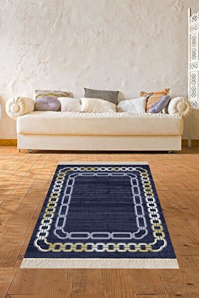 uygun dekor Zincir Çerçeve Desenli Dijital Baskı Yıkanabilir Kaymaz Taban Düz...