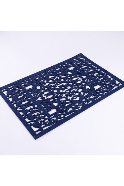 Bimotif Serviciu american din fetru cu model din 2 piese, 29x43 cm, Albastru Inchis