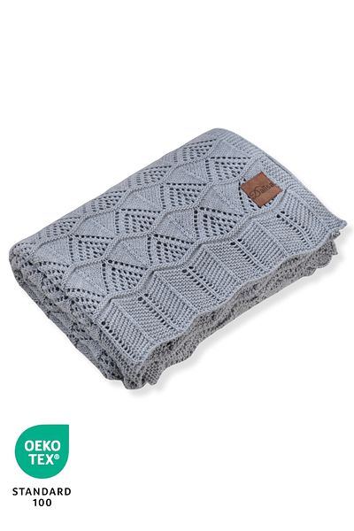 DALİSA Emily Knitwear Knitted TV Blanket, Sofa Cover Gray - 130x170