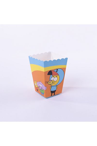 Bimotif Orange King Şakir themed popcorn box 4 pieces