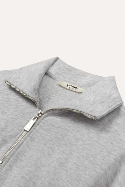 VATKALI Oversize Sweatshirt with Half Zipper