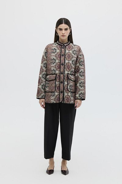KADRİYE BAŞTÜRK Ethnic Patterned Quilted Coat