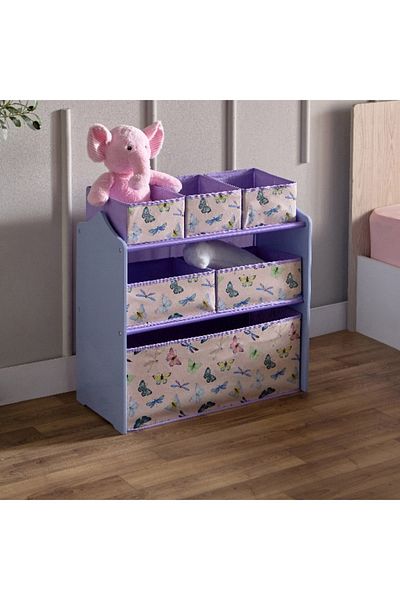 Home Box Flutterby Candice Storage Rack with 6 Bins 63x30x60 cm