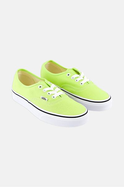 Vans حذاء أطفال أصلي برباط للأولاد، لون أخضر ليموني