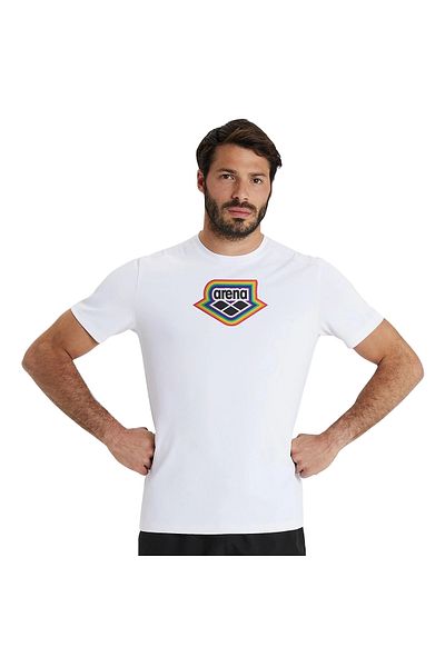 ARENA Μπλουζάκι Unisex White Pride - S/S, Casual Style, 2g4960e100