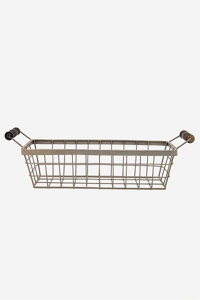 Robert Allen Square Wire Planter Tray, Silver