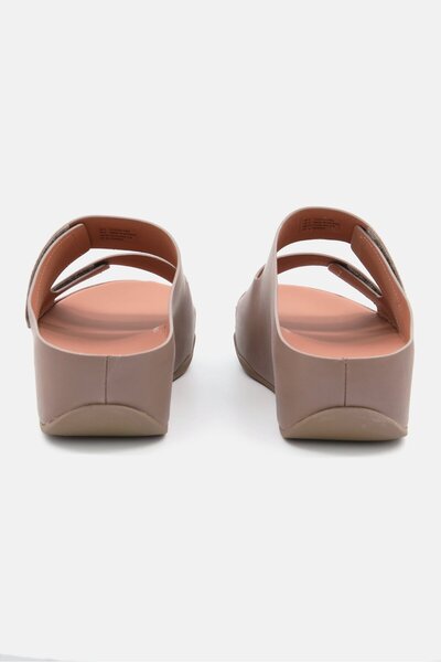 Fitflop Women Shuv Adjustable Two-Bar Leather Sandals, Minky Grey