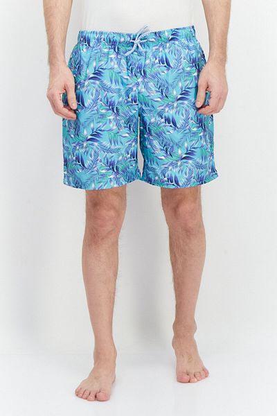 TailorByrd Men Allover Print Board Shorts Swimwear, Blue Combo