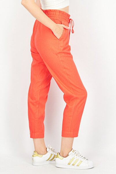 A New Day Women Solid Drawstring Tapered Pants, Red