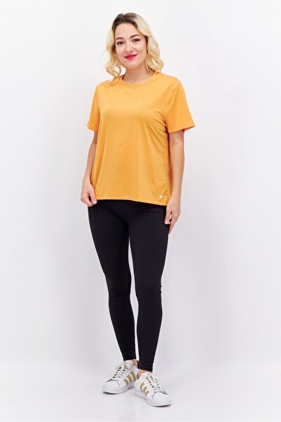 Reebok Women Sportswear Fit Short Sleeve Training T-Shirt, Orange