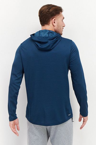 RBX Men Sportswear Fit Hooded Training Sweatshirt, Blue