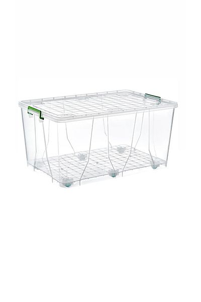 MCK Plus 4-Layer Portable Foldable Closet Storage Cabinet Green Cabinet 50 Liter Storage Box Cloth Set