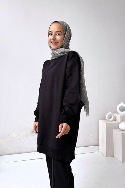 Ka Hijab Μαύρο φούτερ Basic