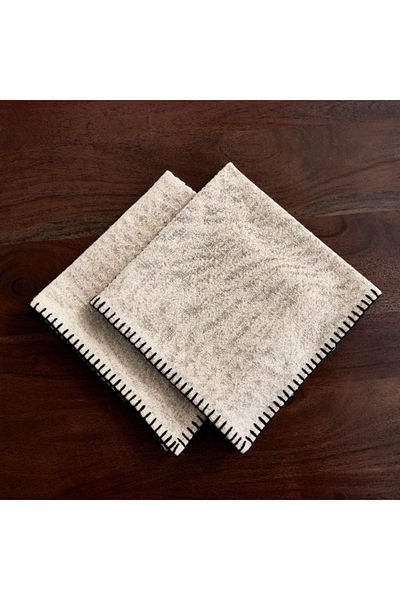 Home Box Naturio 2-Piece Stitch Natural Napkin Set - 40x40 cm