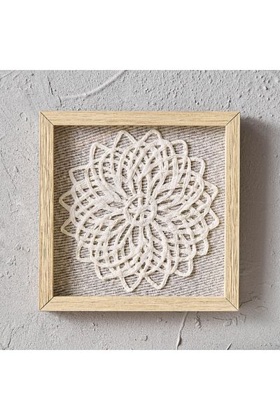 Home Box Walmer Organic Glass Framed Wall Art - 22x1.8x22 cm