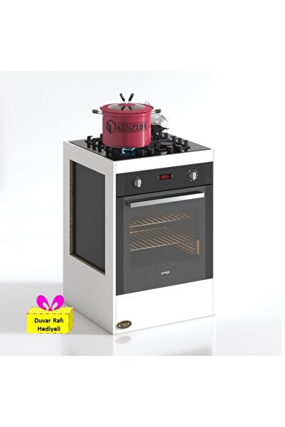 Kenzlife Ankastre Modülü Kabini Mangan3 Byz Fırın Ocak Dolabı + Tekli Duvar R...