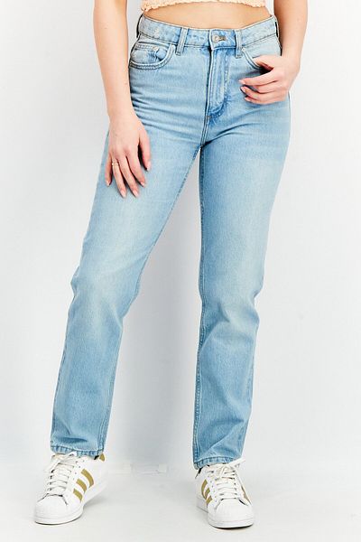 French Connection Women Regular Fit Washed Non Stretchable Denim Jeans, Light Blue
