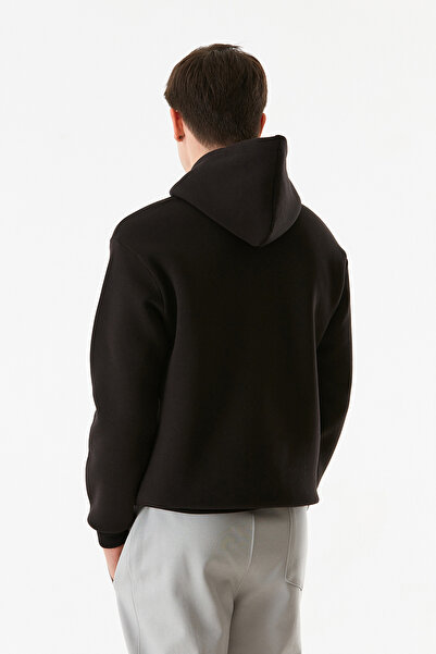 Fulla Moda Світшот з капюшоном з кишенями кенгуру з принтом