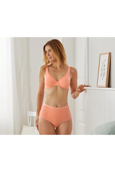 Tchibo Women Underwired Non Padded Bra, Coral
