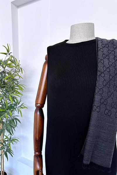 Ka Hijab Mercerized Αμάνικο Μουσουλμανικό Φόρεμα - Μαύρο
