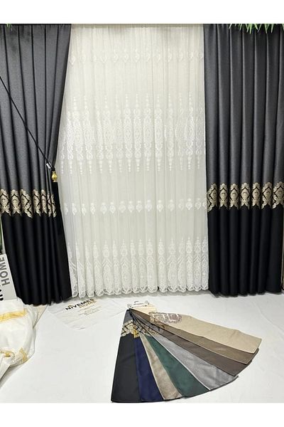 NİVEMESHOME Nivemeshome Pera 1/3 Tight Pleated Tulle Curtain Apm