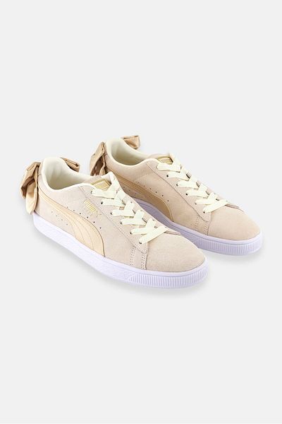 Puma Women Suede Bow Sneakers, Marshmallow