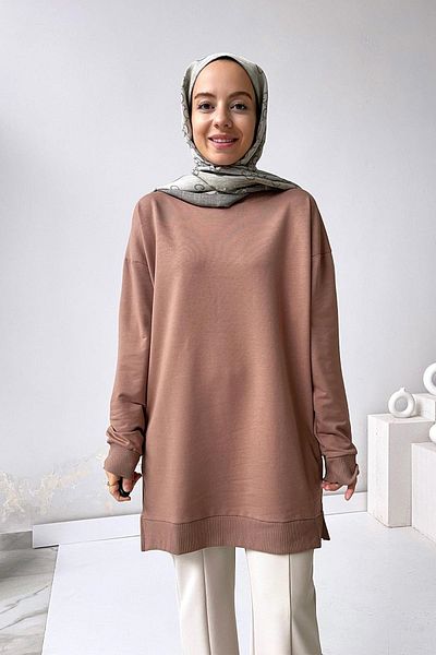Ka Hijab Кафяв основен суитшърт