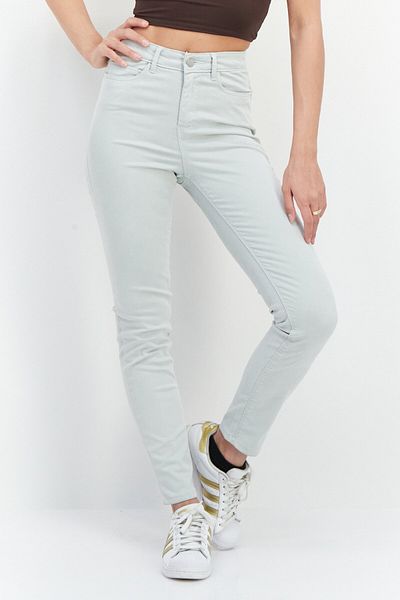 Guess Women Skinny Fit Solid Denim Jeans, Mint Green