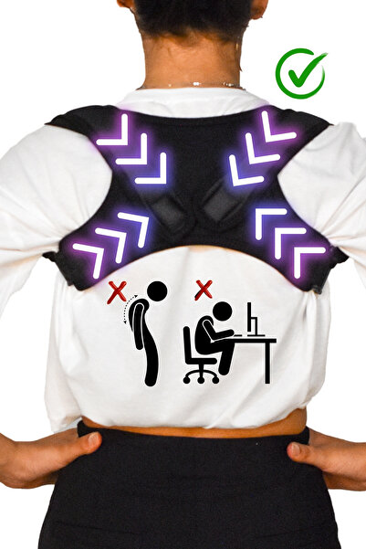 minufco Ayarlanır Medikal Dik Duruş Sırt Korsesi Kadın-Erkek Kamburluk Önleyi...