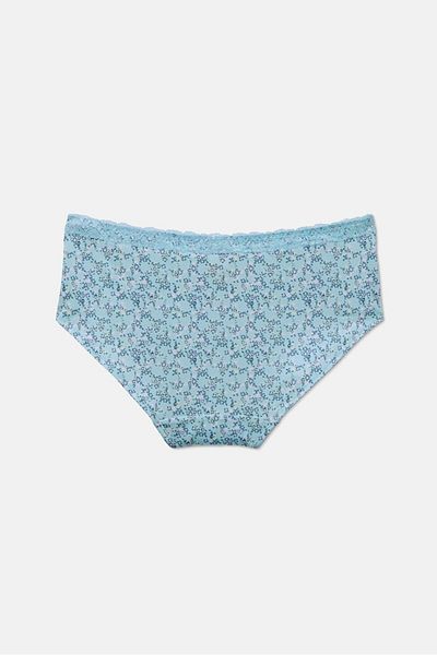 Tchibo Women 2 Pcs Printed Shorty Panties, Turquoise