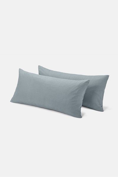Tchibo 2 Pieces Flannelette Pillow Cases, Grey