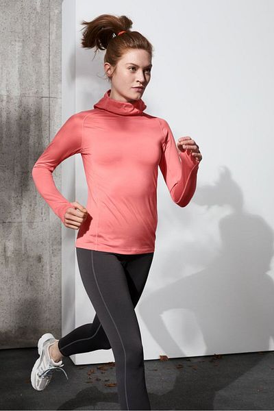 Tchibo Women Sportswear Fit Hooded Functional Sweatshirt, Peach