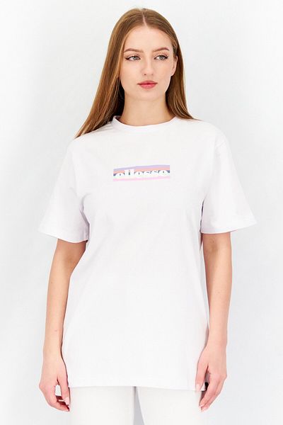 Ellesse Women Crew Neck Short Sleeve Graphic Print Top, White
