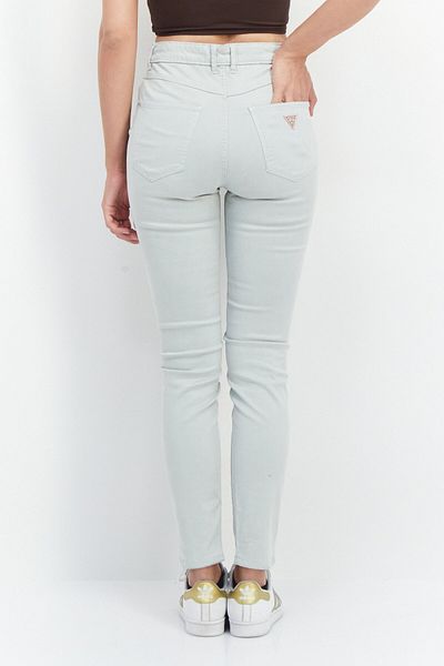 Guess Women Skinny Fit Solid Denim Jeans, Mint Green