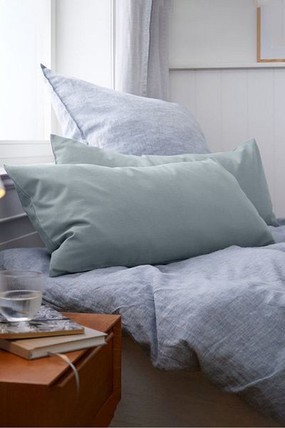 Tchibo 2 Pieces Flannelette Pillow Cases, Grey