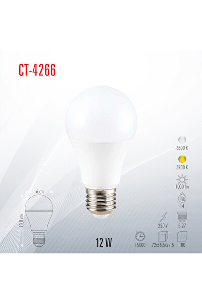 Cata CT-4266 LED AMPUL BEYAZ IŞIK (10 lu)