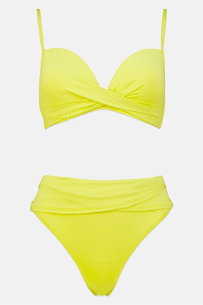 Vince Camuto Women 2 Pieces Plain Bikini Set,  Lime Green