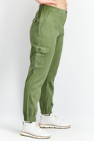 Tchibo Women Regular Fit Cargo Pants, Green