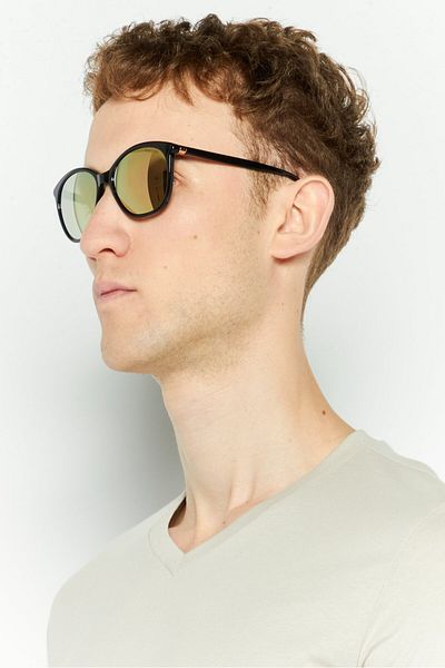 Kenneth Cole Men Kc2840 Oval Sunglasses, Black