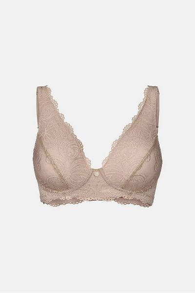 Tchibo Women Lace Non Padded Bra, Beige
