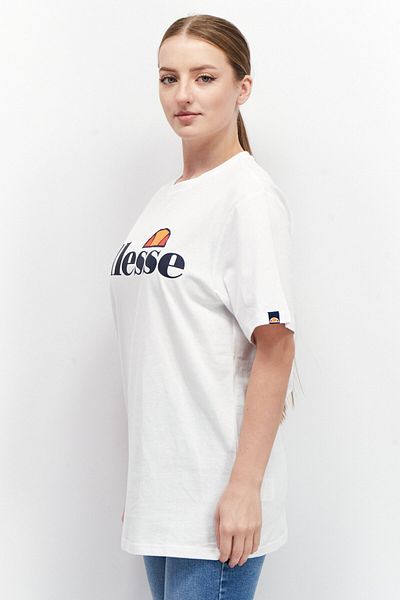 Ellesse Women Crew Neck Short Sleeves Brand Logo Print T-shirt, White