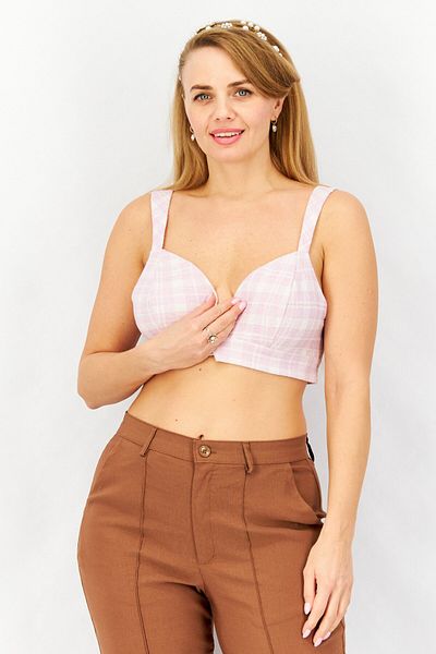 Asos Design Women V-neck Sleeveless Stripe Crop Top, Purple Combo