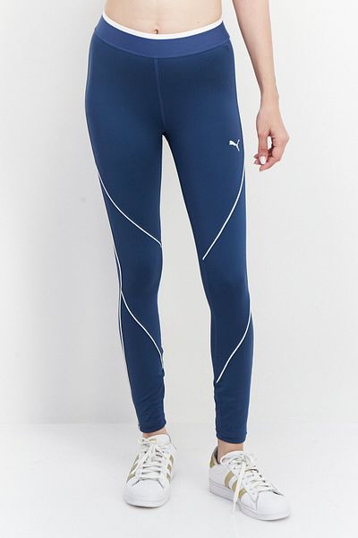 Puma Women Sportswear Fit Brand Logo Training Leggings, Slate Blue