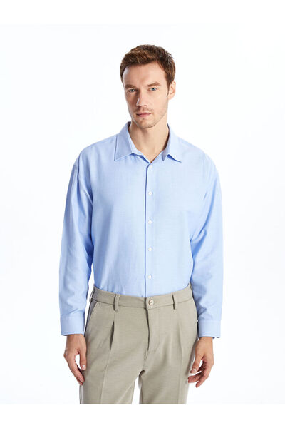 LC Waikiki Ανδρικό μακρυμάνικο πουκάμισο με άνετη εφαρμογή