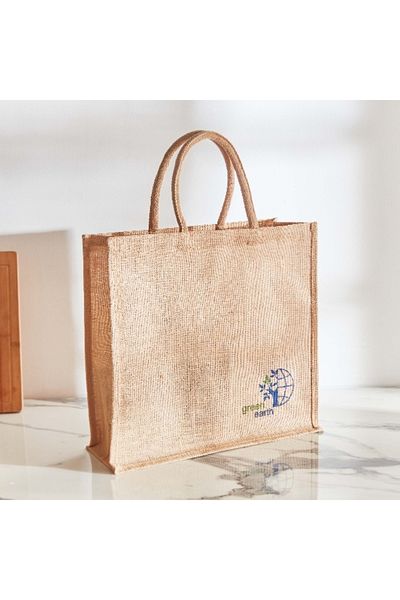 Home Box Go Green Earth Multiutility Jute Bag - 40x15x42 cm