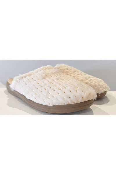 GEZER Plush Pule Detail Comfortable Sole Light Women's Home and Misfir Slippers